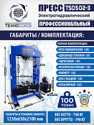 Пресс гидравлический 100 тонн с электроприводом, TS0502-3